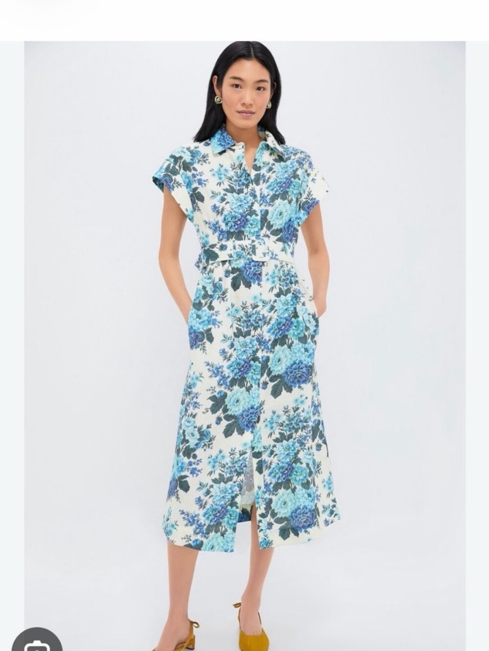 Tuckernuck wild zinnia linen belted dress